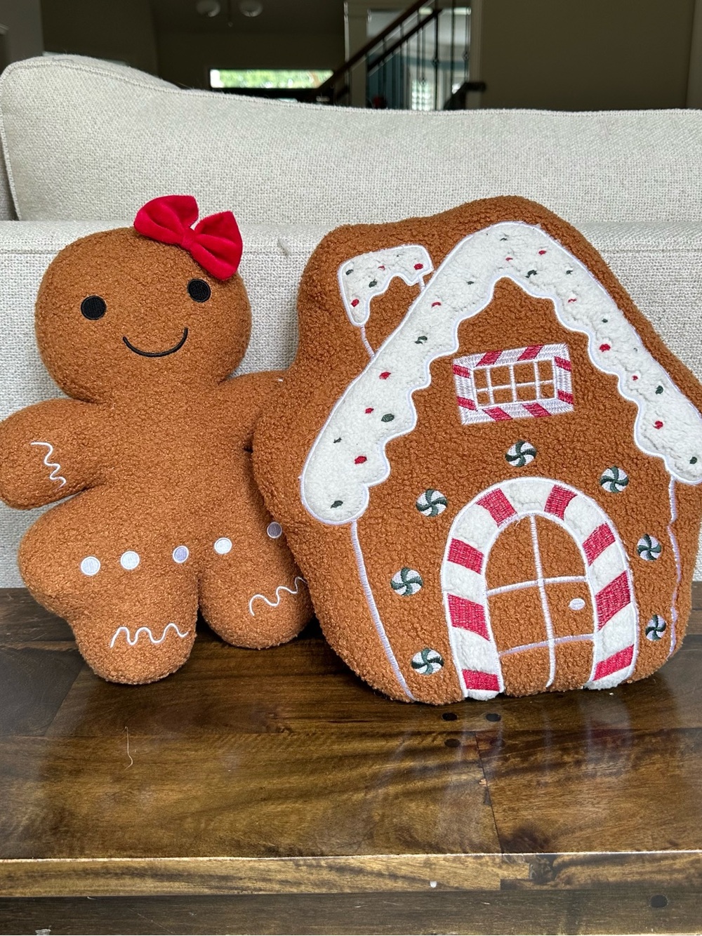 Festive Gingerbread Plush Pillow Set - Target
